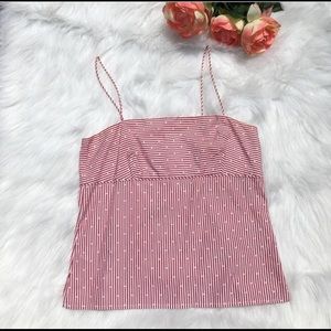 Women’s J. Crew Red and White Top Size 4